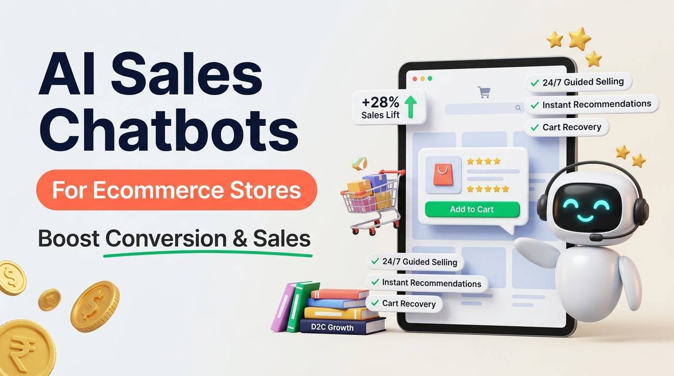 AI-Powered Ecommerce Chatbots for Sales: How to Boost Conversions, AOV, and Cart Recovery