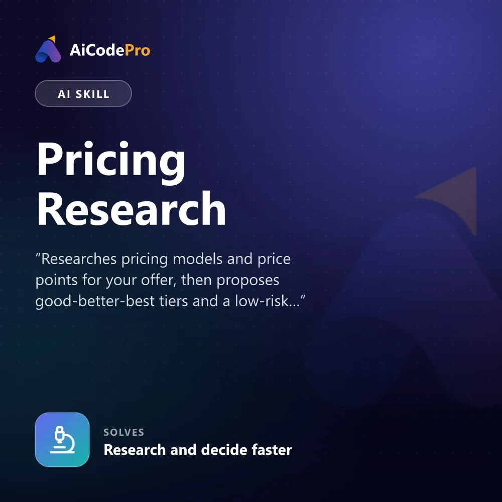 Pricing Research Skill