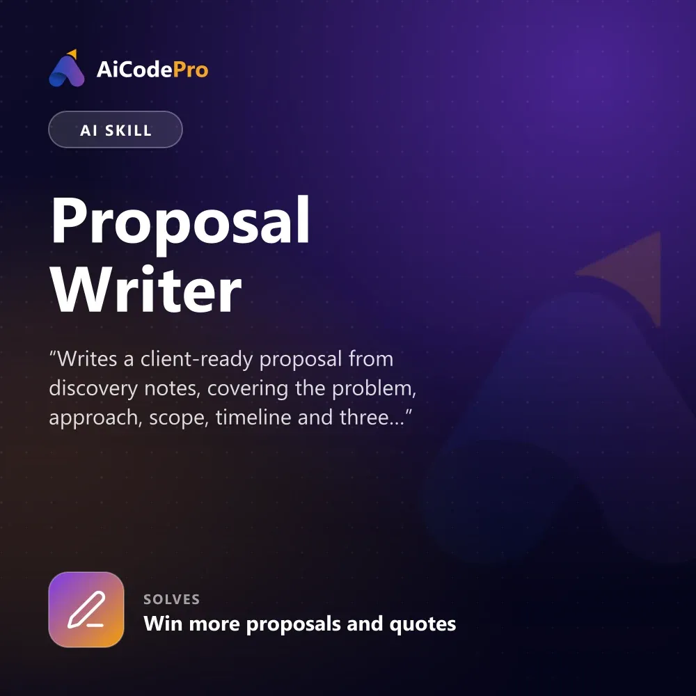 Proposal Writer Skill