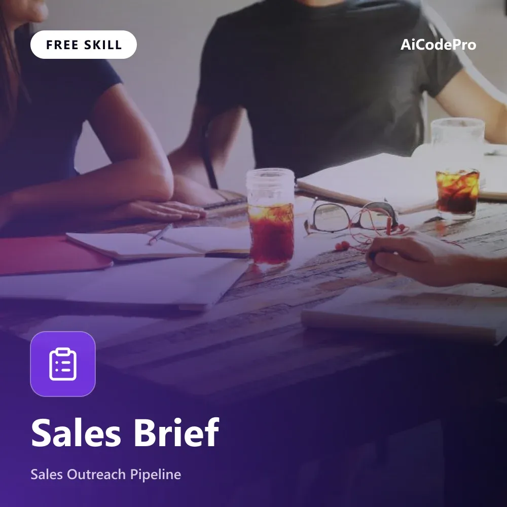 Sales Brief Skill