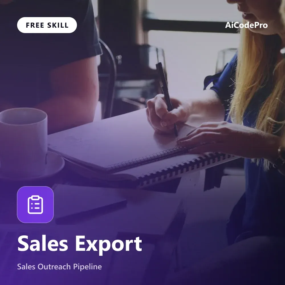 Sales Export Skill