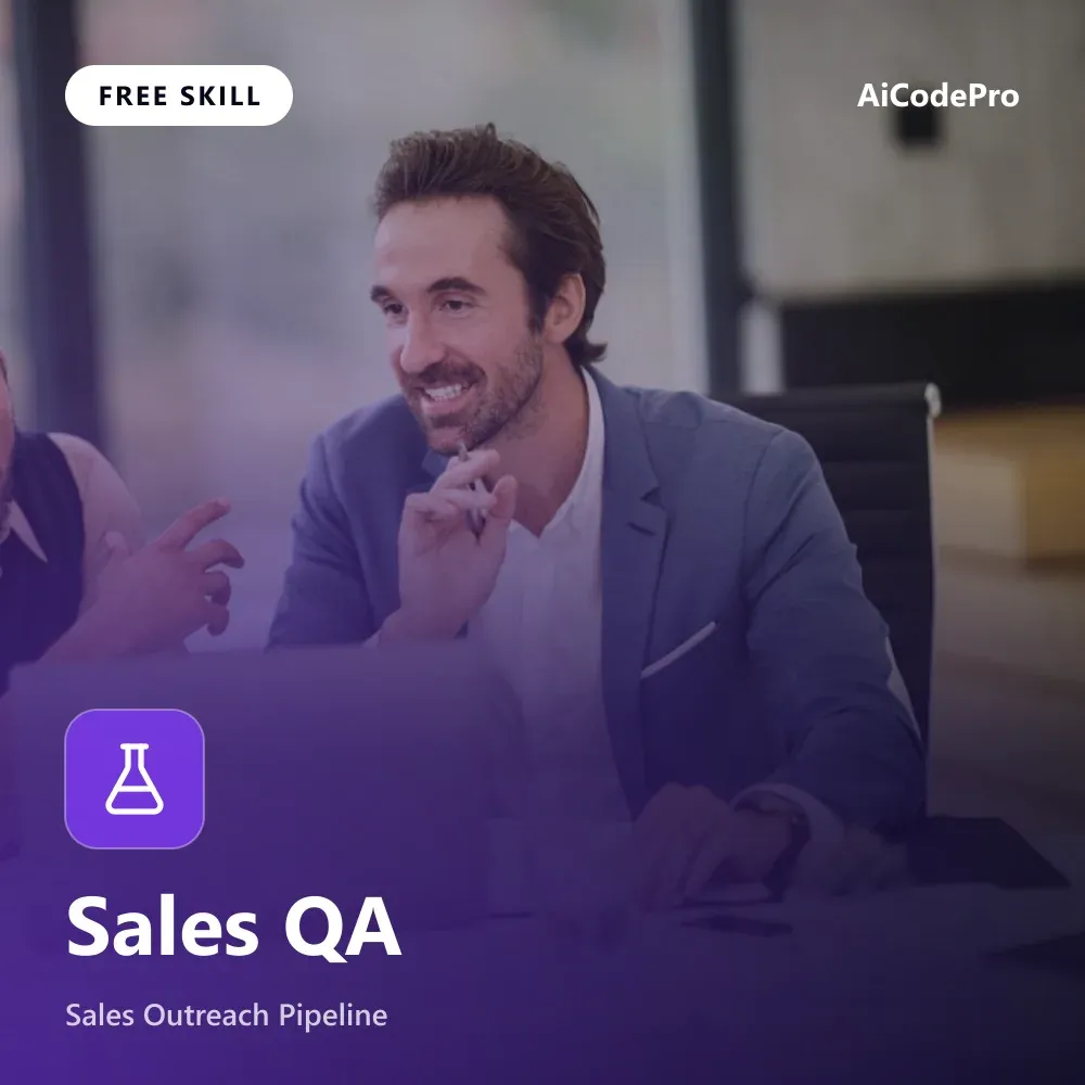 Sales QA Skill