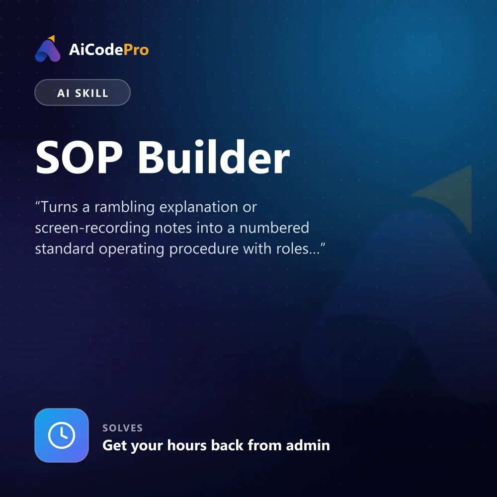 SOP Builder Skill