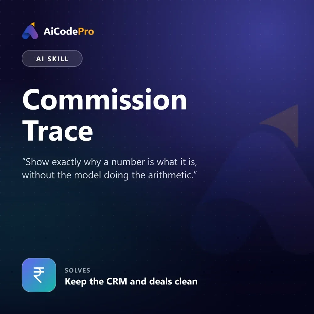 Commission Trace Skill