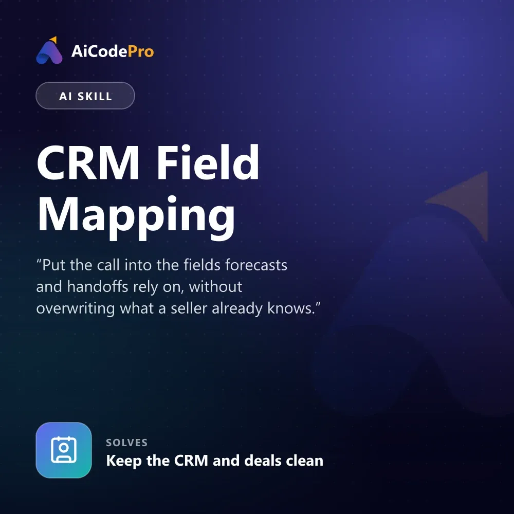 CRM Field Mapping Skill
