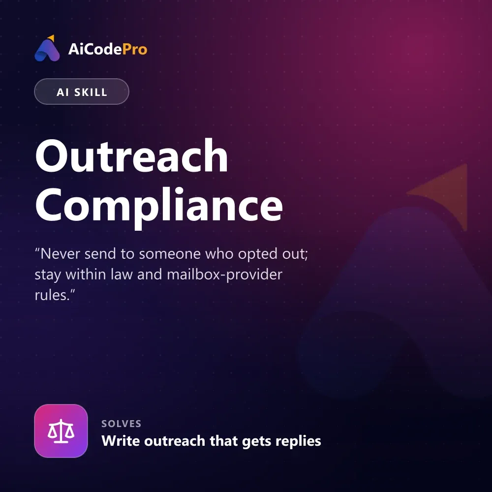 Outreach Compliance Skill