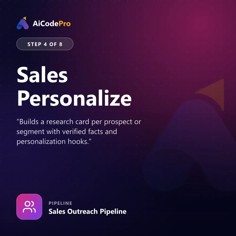 Sales Personalize Skill
