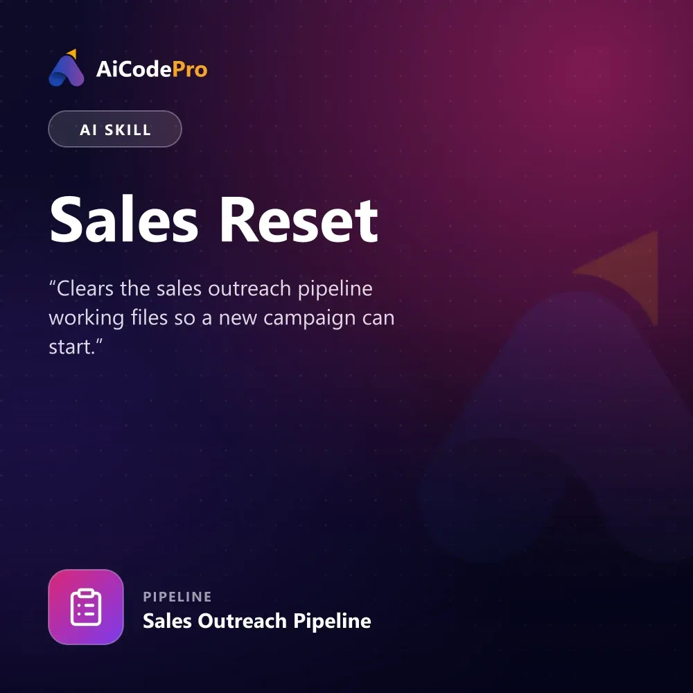 Sales Reset Skill
