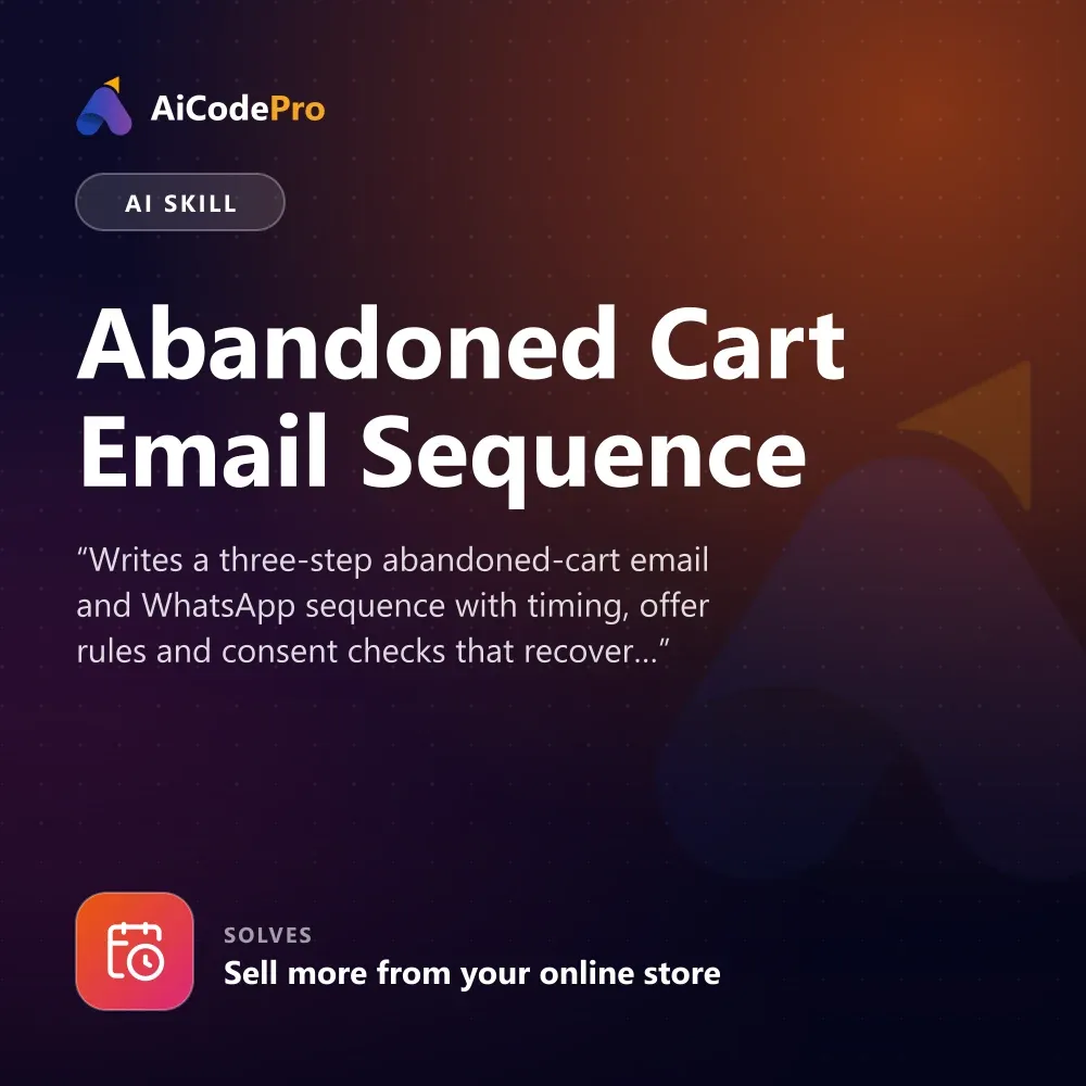 Abandoned Cart Email Sequence Skill