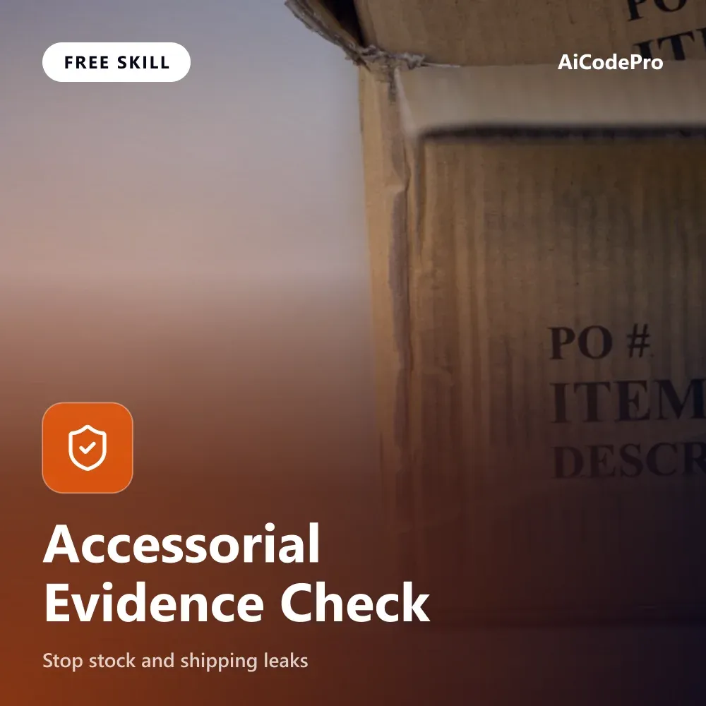 Accessorial Evidence Check Skill
