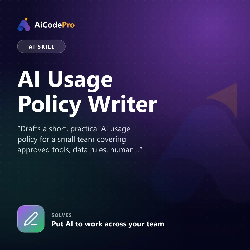 AI Usage Policy Writer Skill