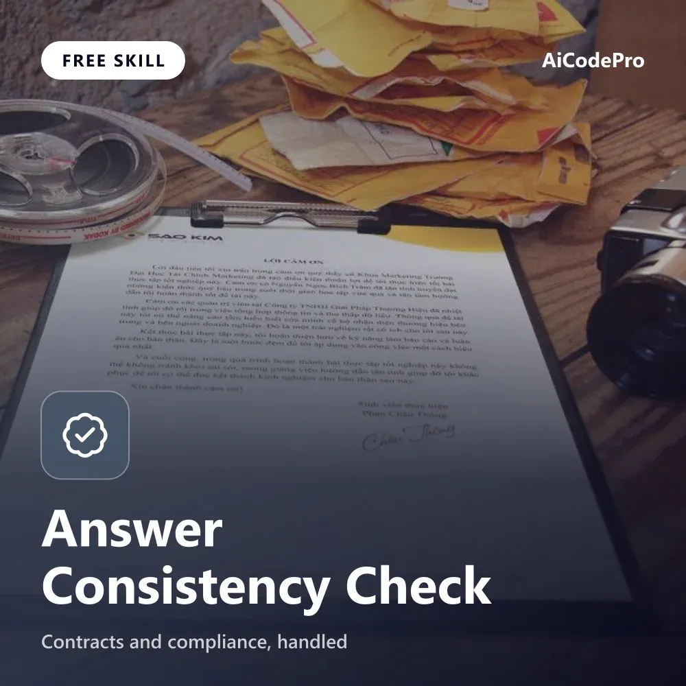 Answer Consistency Check Skill