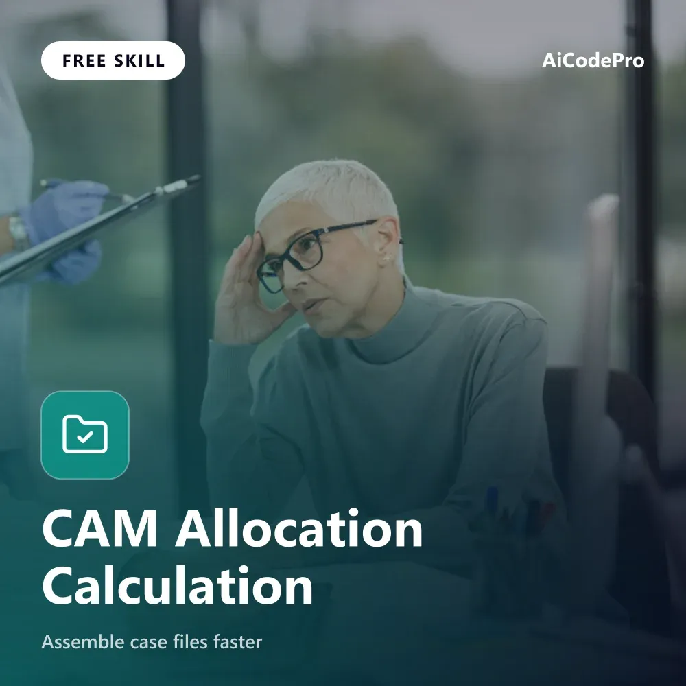 CAM Allocation Calculation Skill