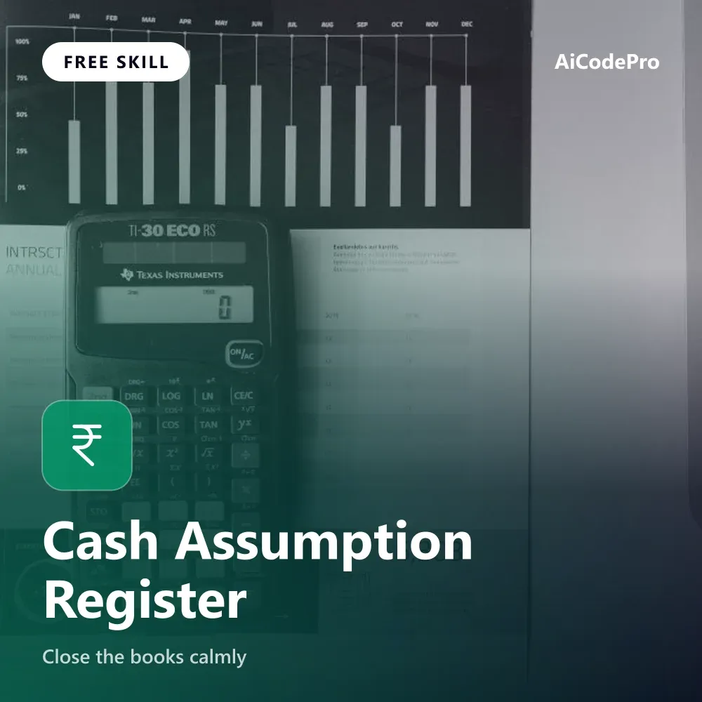 Cash Assumption Register Skill