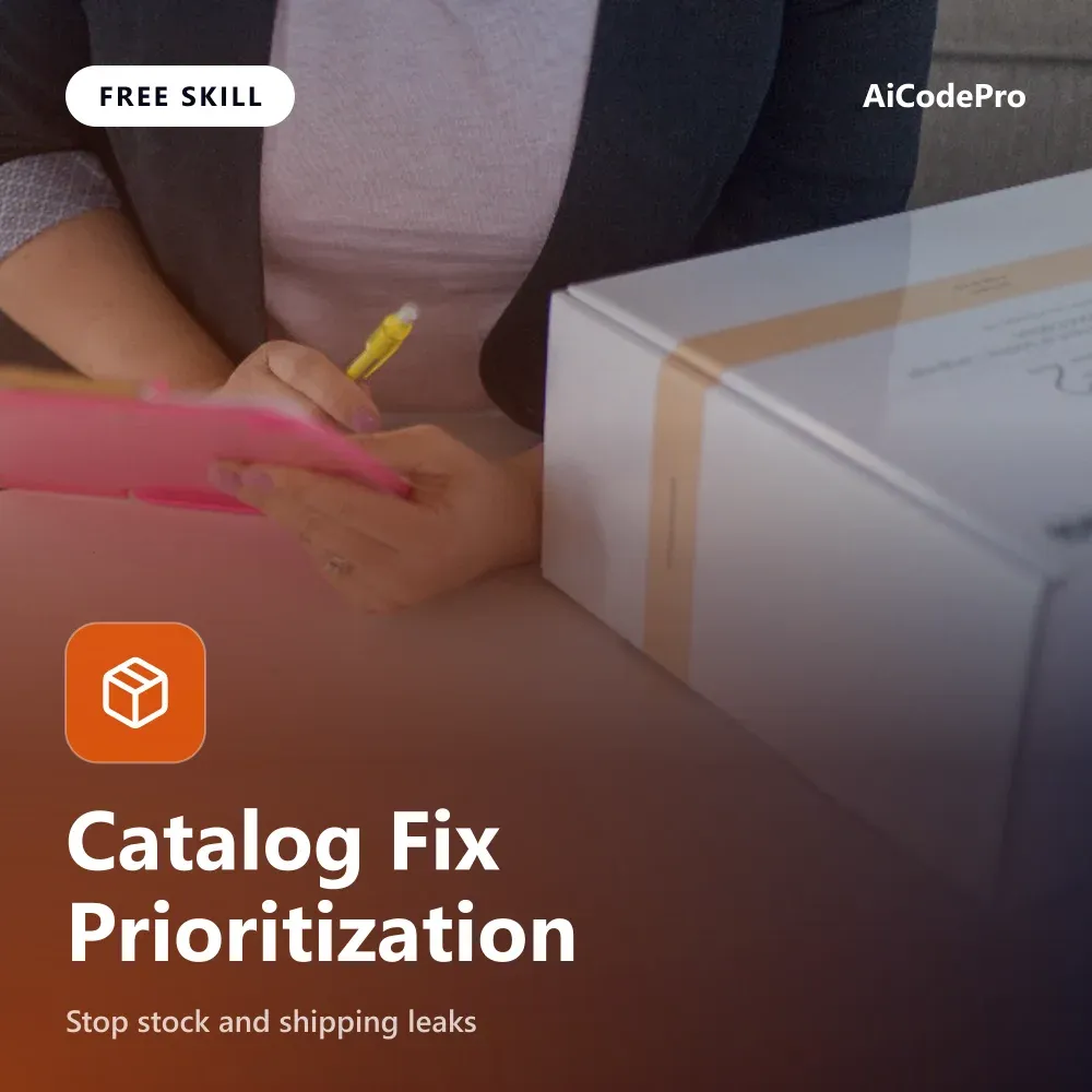 Catalog Fix Prioritization Skill