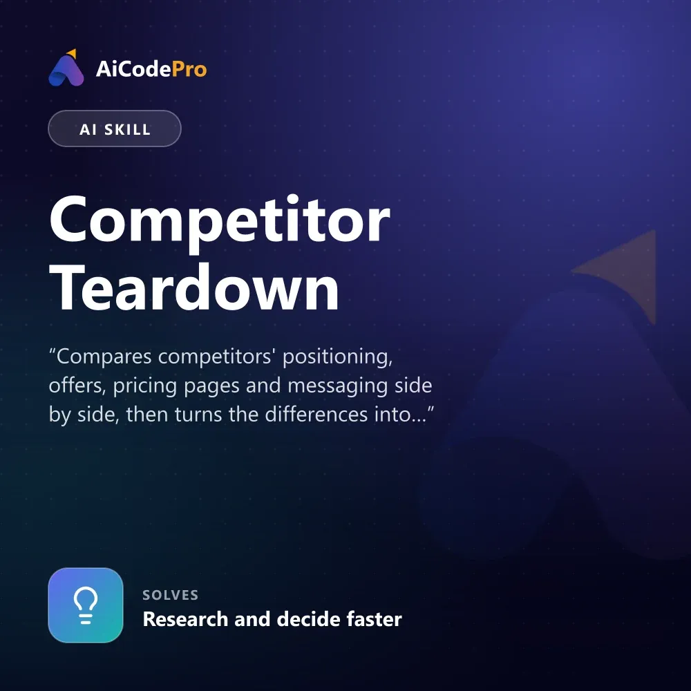 Competitor Teardown Skill
