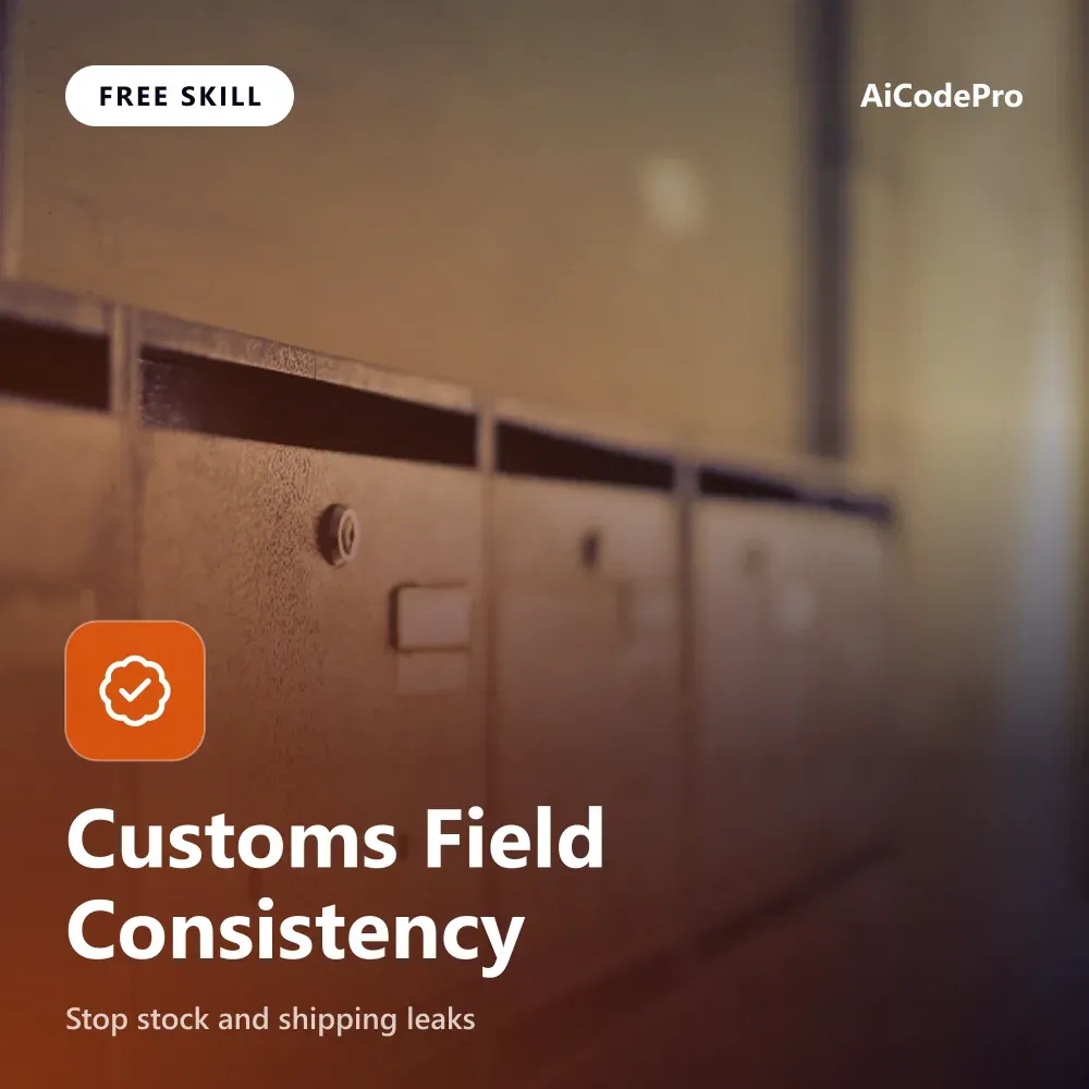 Customs Field Consistency Skill