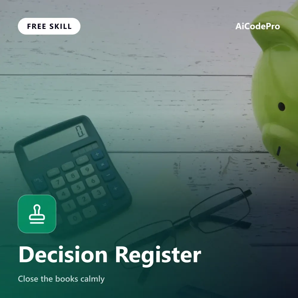 Decision Register Skill