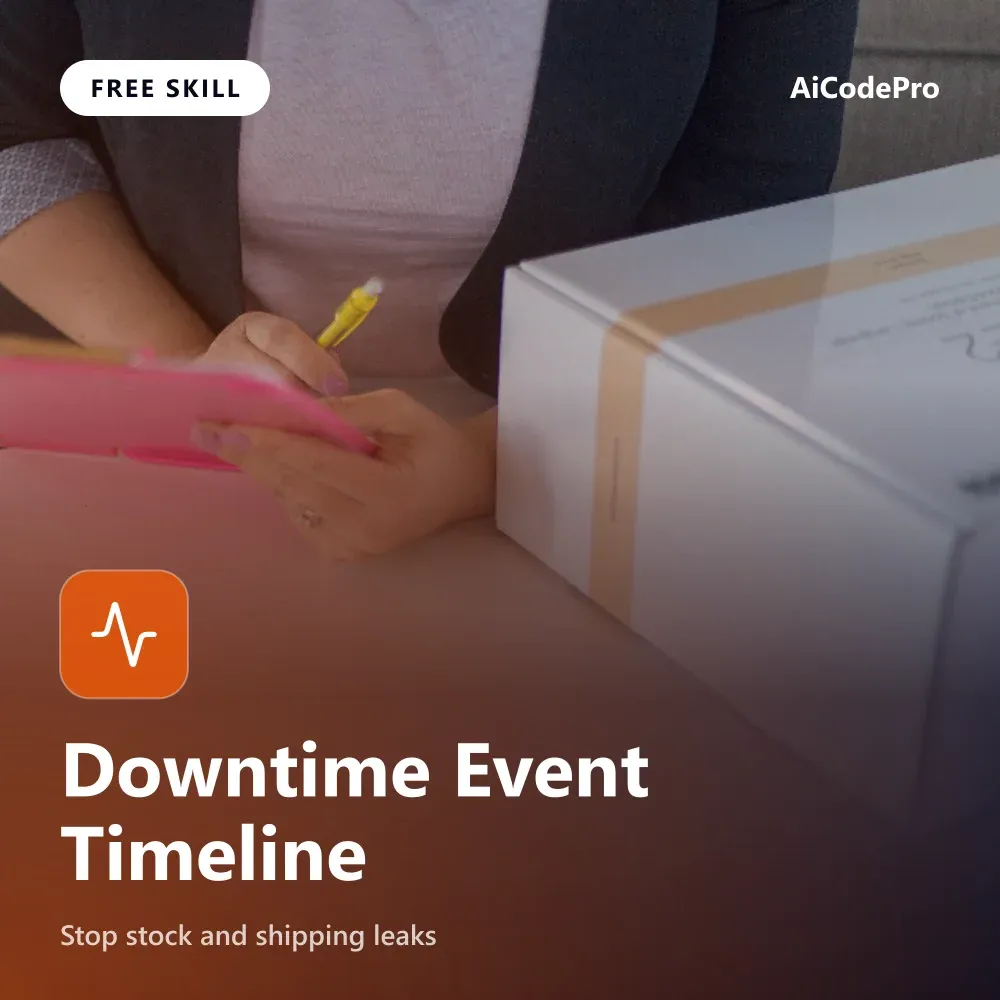 Downtime Event Timeline Skill