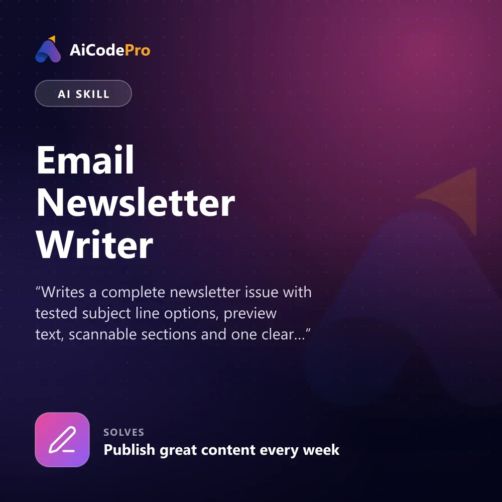 Email Newsletter Writer Skill