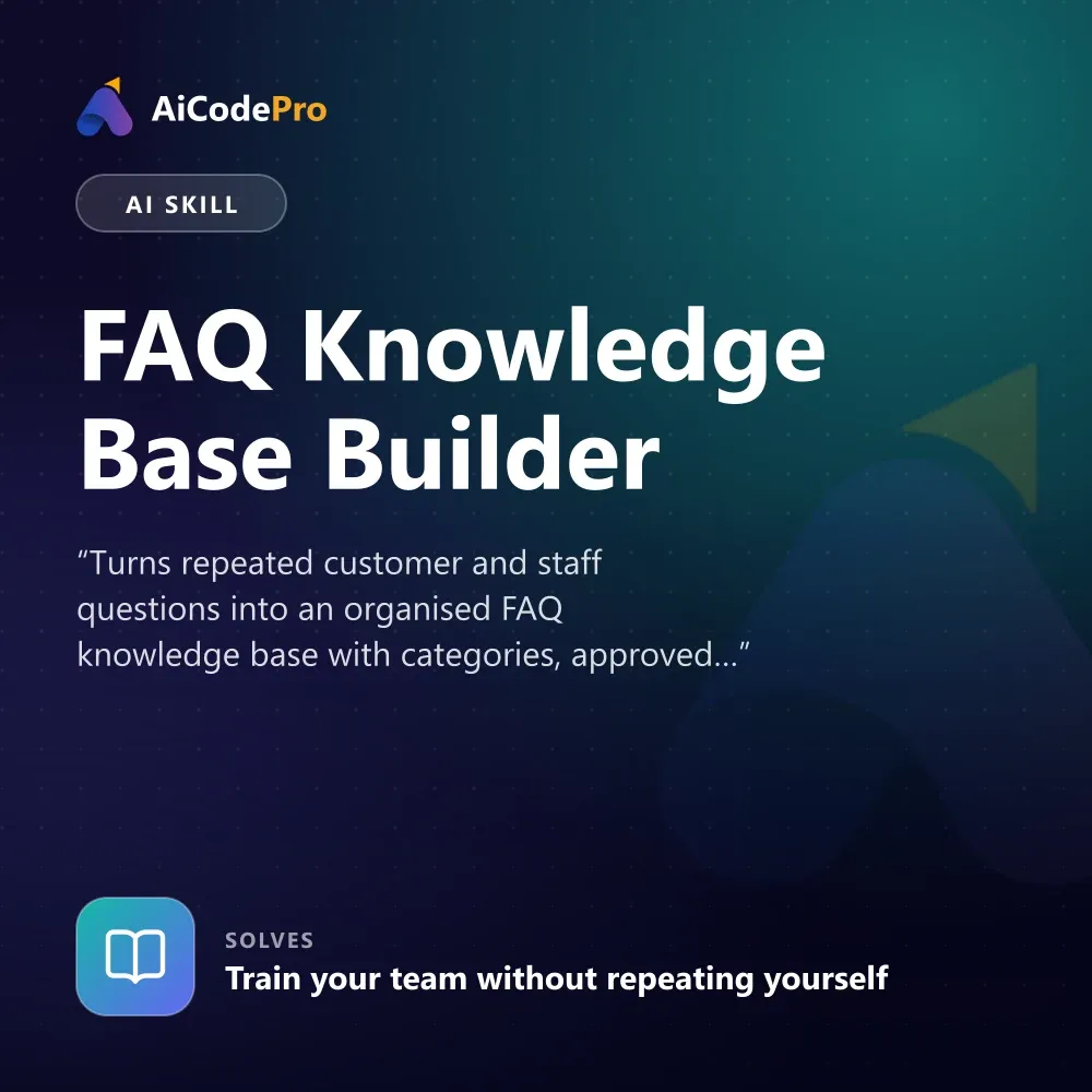 FAQ Knowledge Base Builder Skill