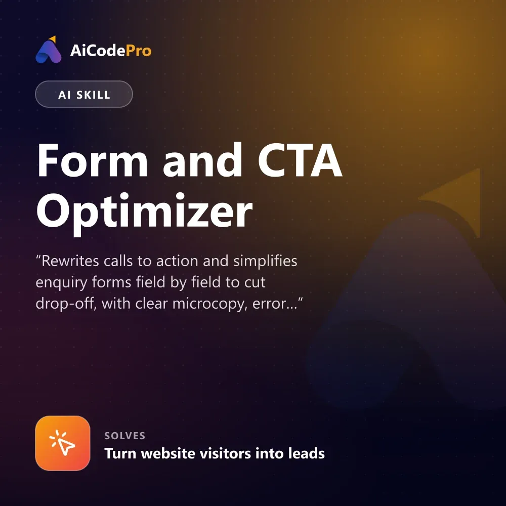 Form and CTA Optimizer Skill