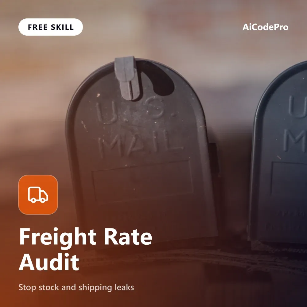 Freight Rate Audit Skill