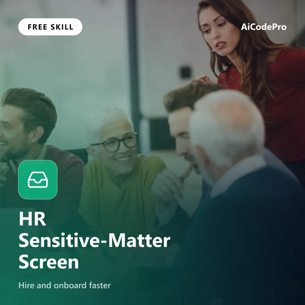 HR Sensitive-Matter Screen Skill