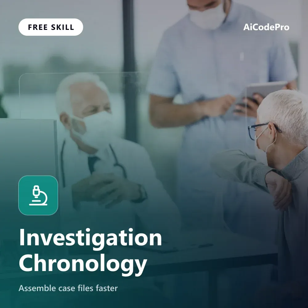 Investigation Chronology Skill