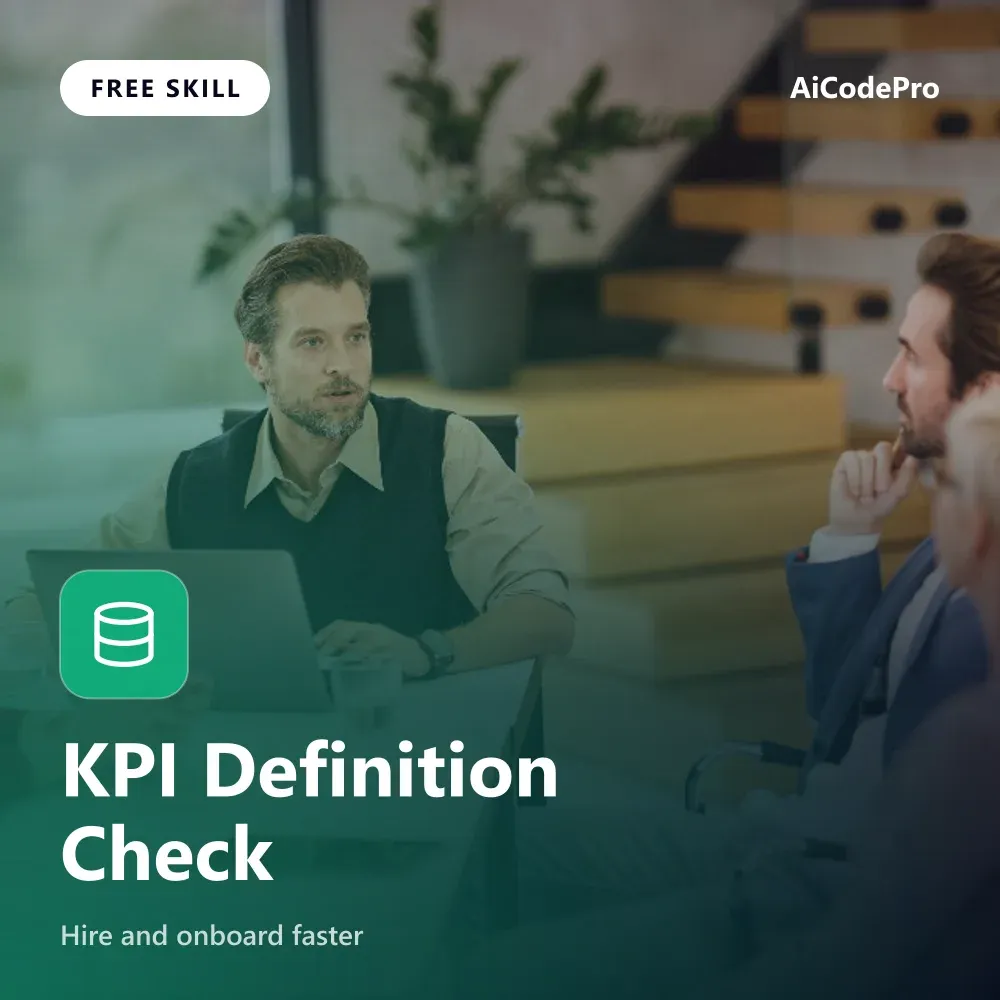 KPI Definition Check Skill