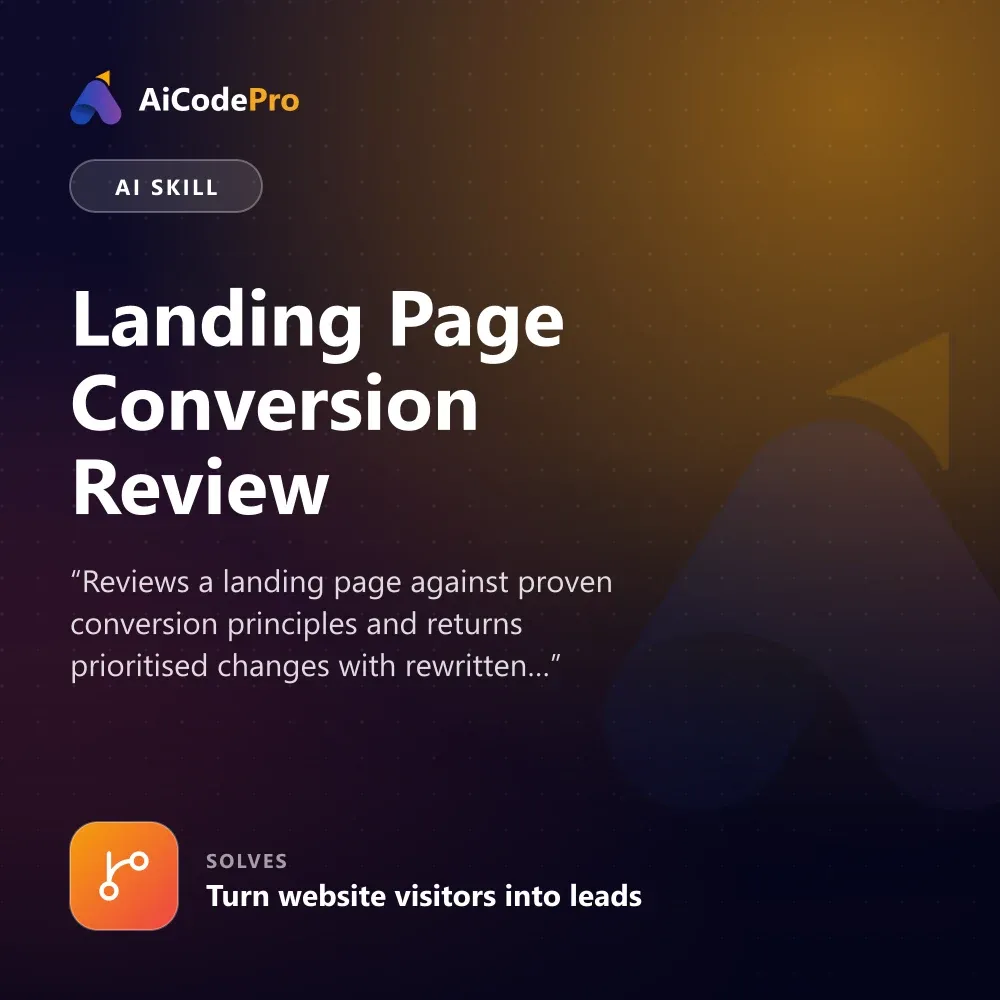 Landing Page Conversion Review Skill