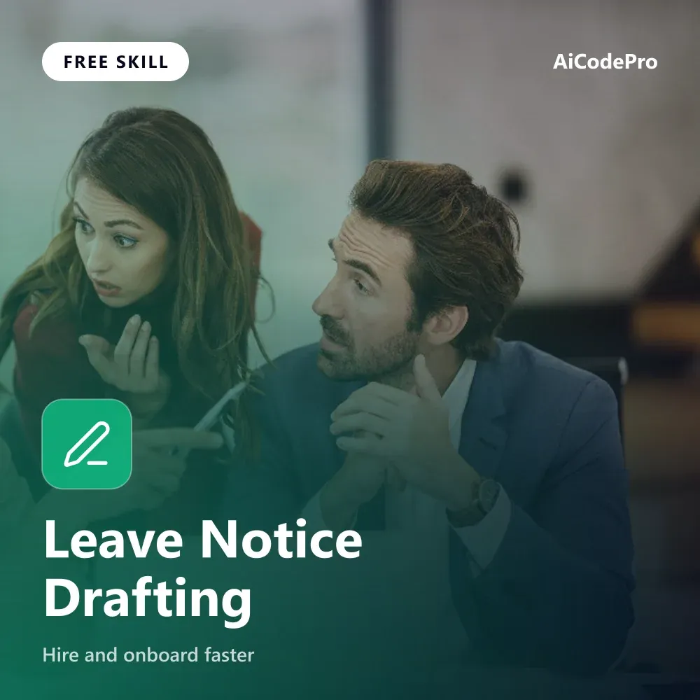 Leave Notice Drafting Skill
