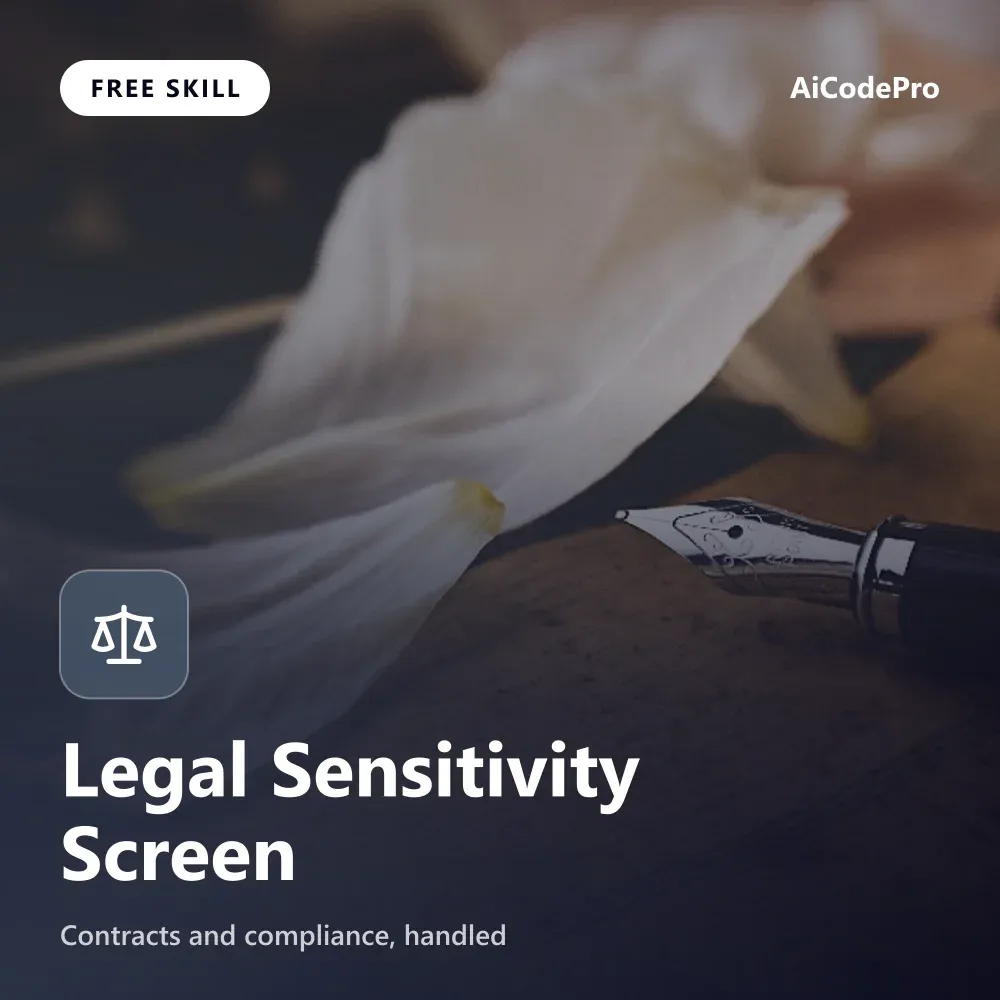 Legal Sensitivity Screen Skill