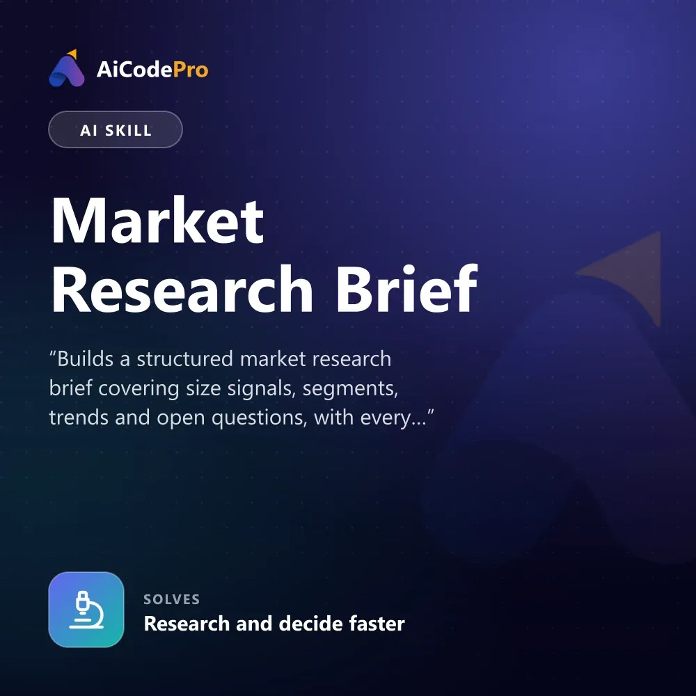 Market Research Brief Skill