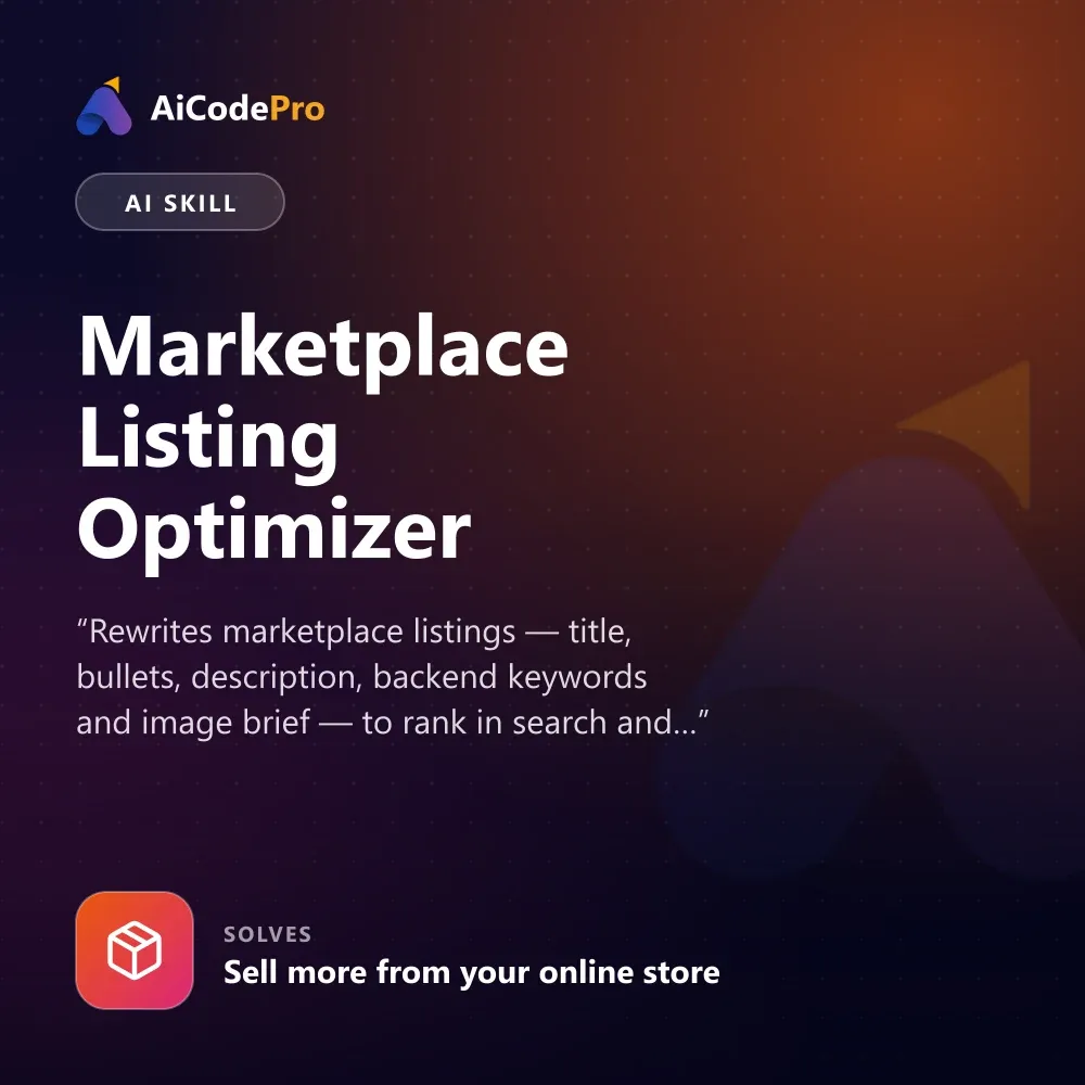 Marketplace Listing Optimizer Skill
