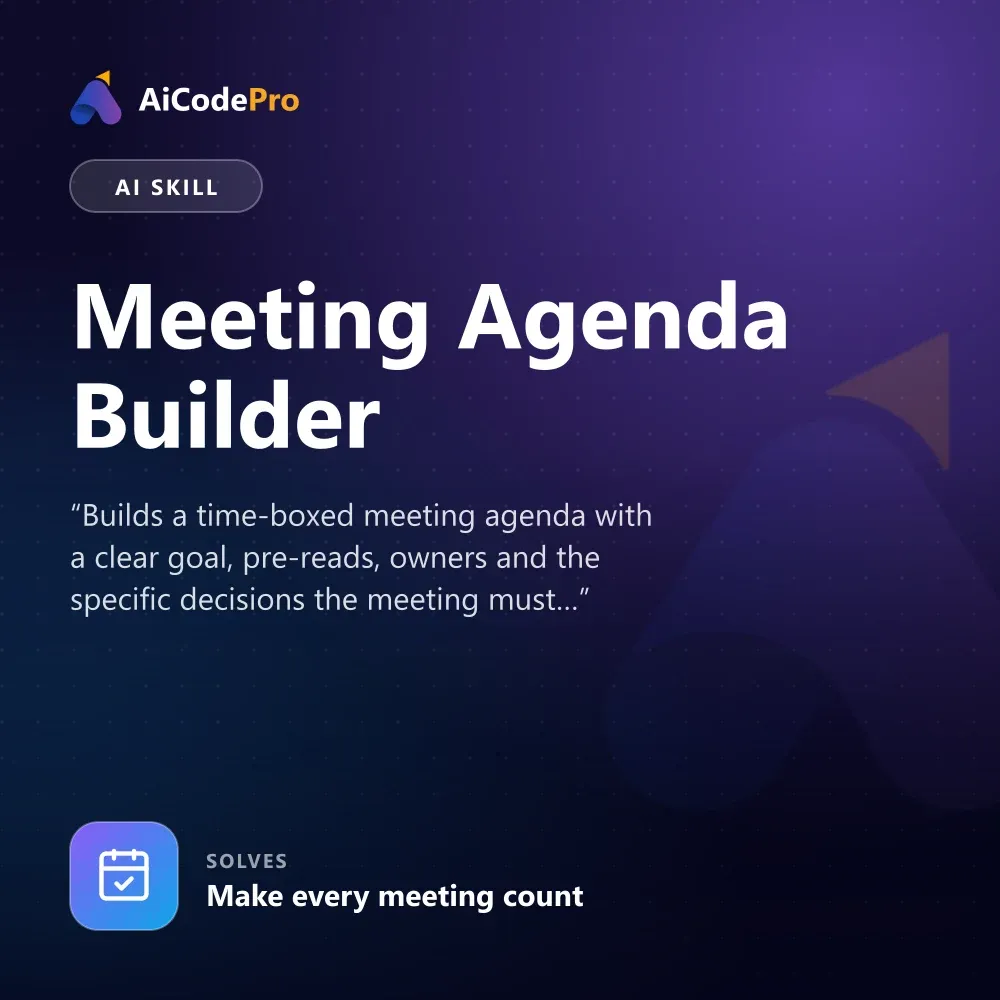 Meeting Agenda Builder Skill
