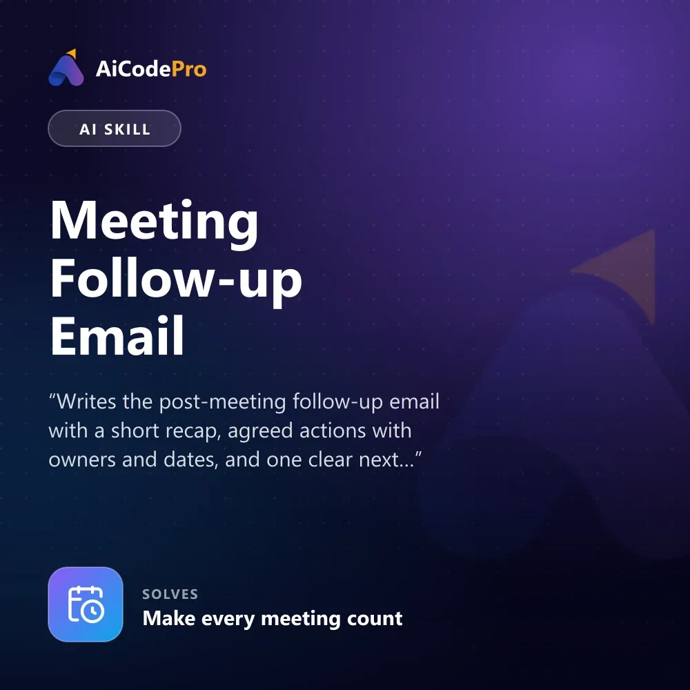 Meeting Follow-up Email Skill