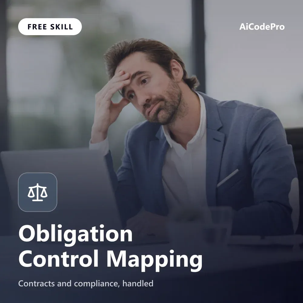 Obligation Control Mapping Skill