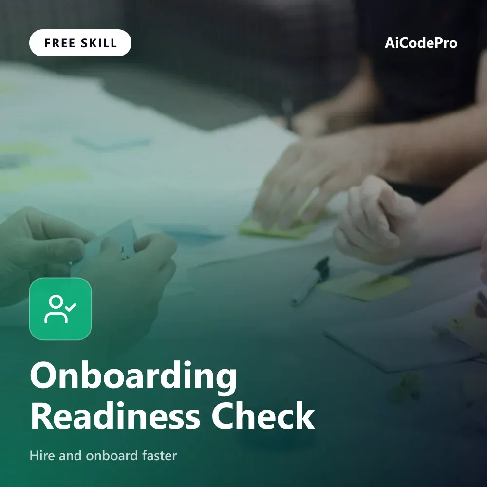 Onboarding Readiness Check Skill