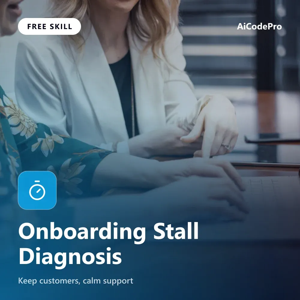Onboarding Stall Diagnosis Skill