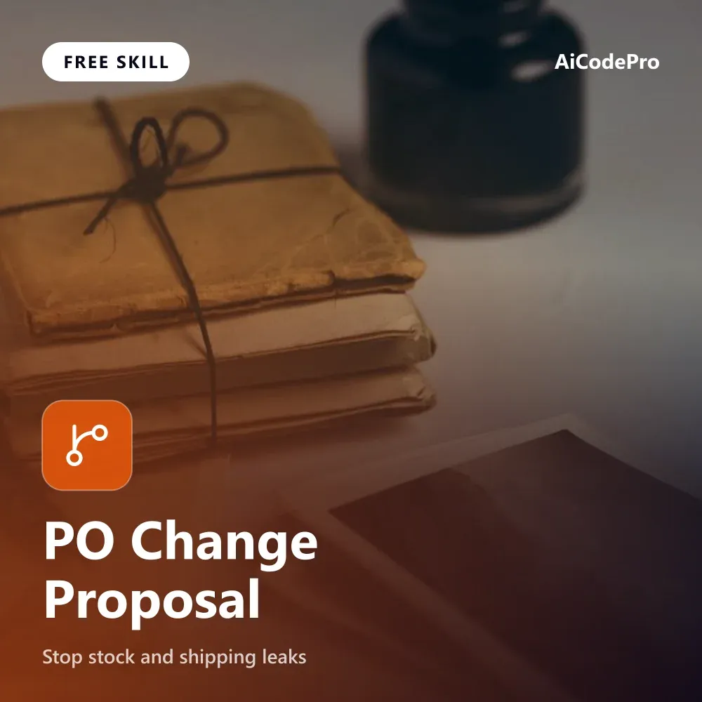 PO Change Proposal Skill