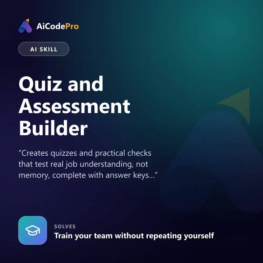 Quiz and Assessment Builder Skill