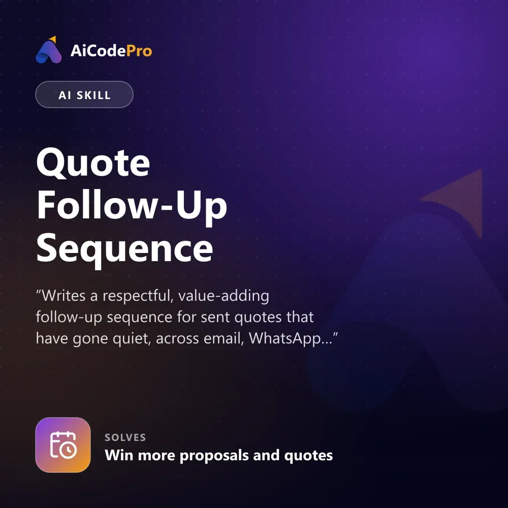 Quote Follow-Up Sequence Skill