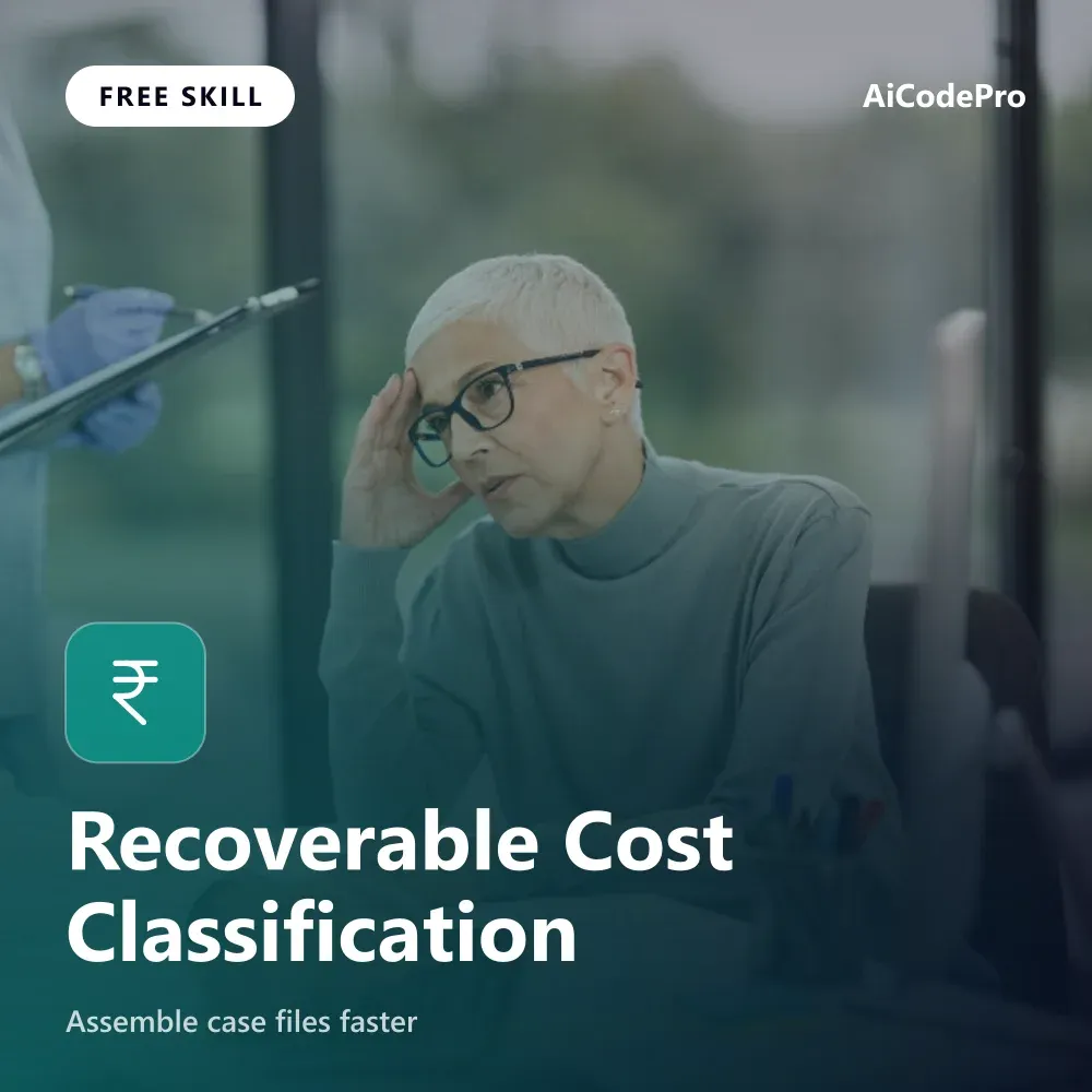 Recoverable Cost Classification Skill