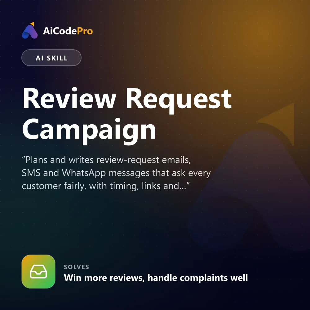 Review Request Campaign Skill