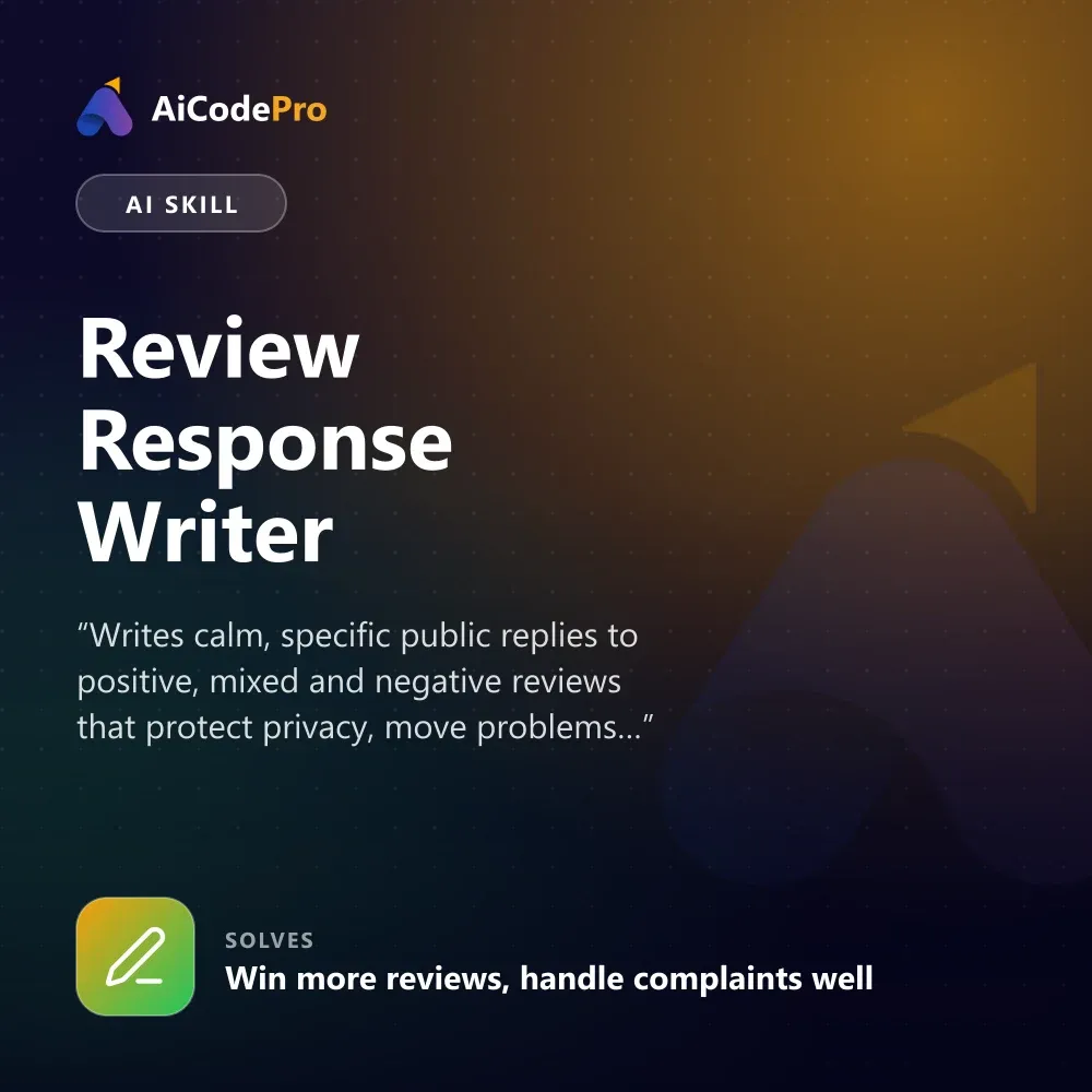 Review Response Writer Skill