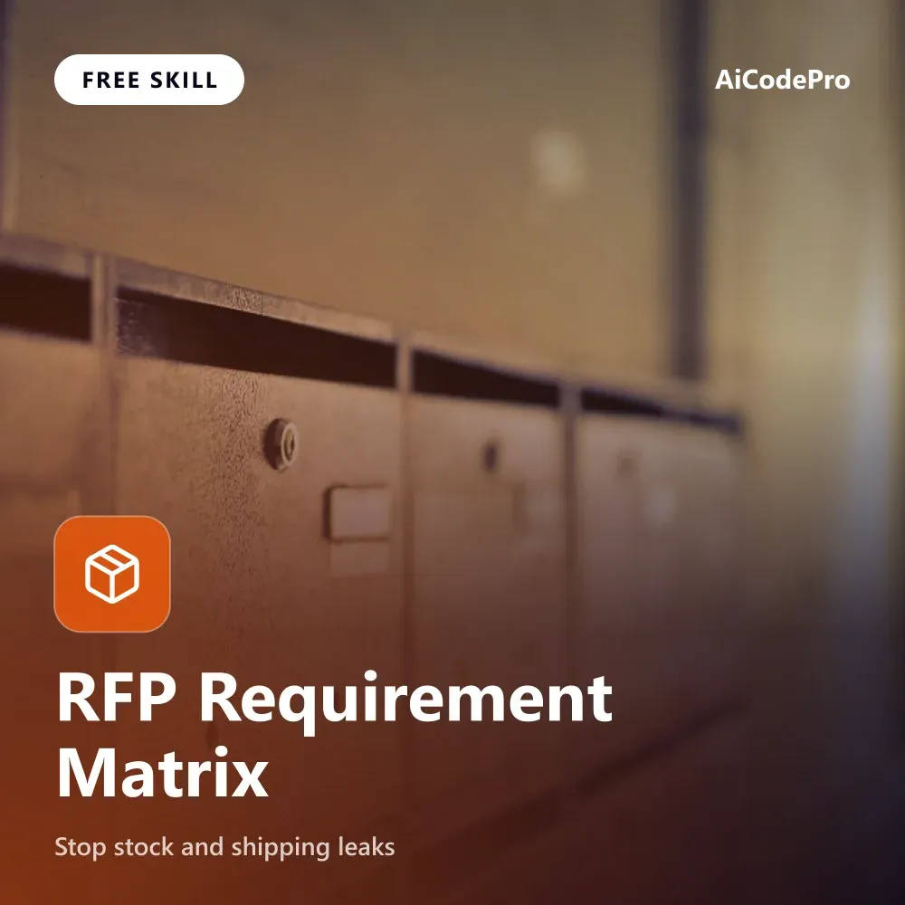 RFP Requirement Matrix Skill