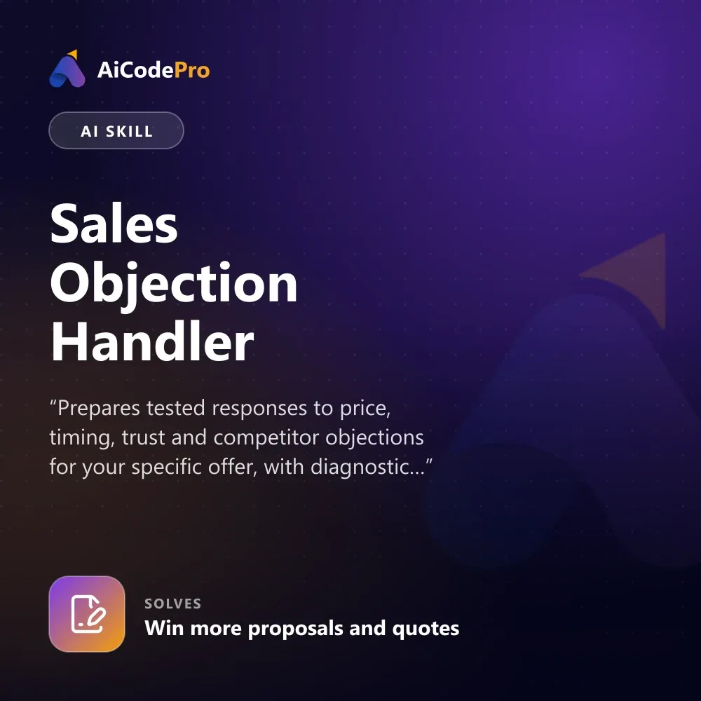 Sales Objection Handler Skill
