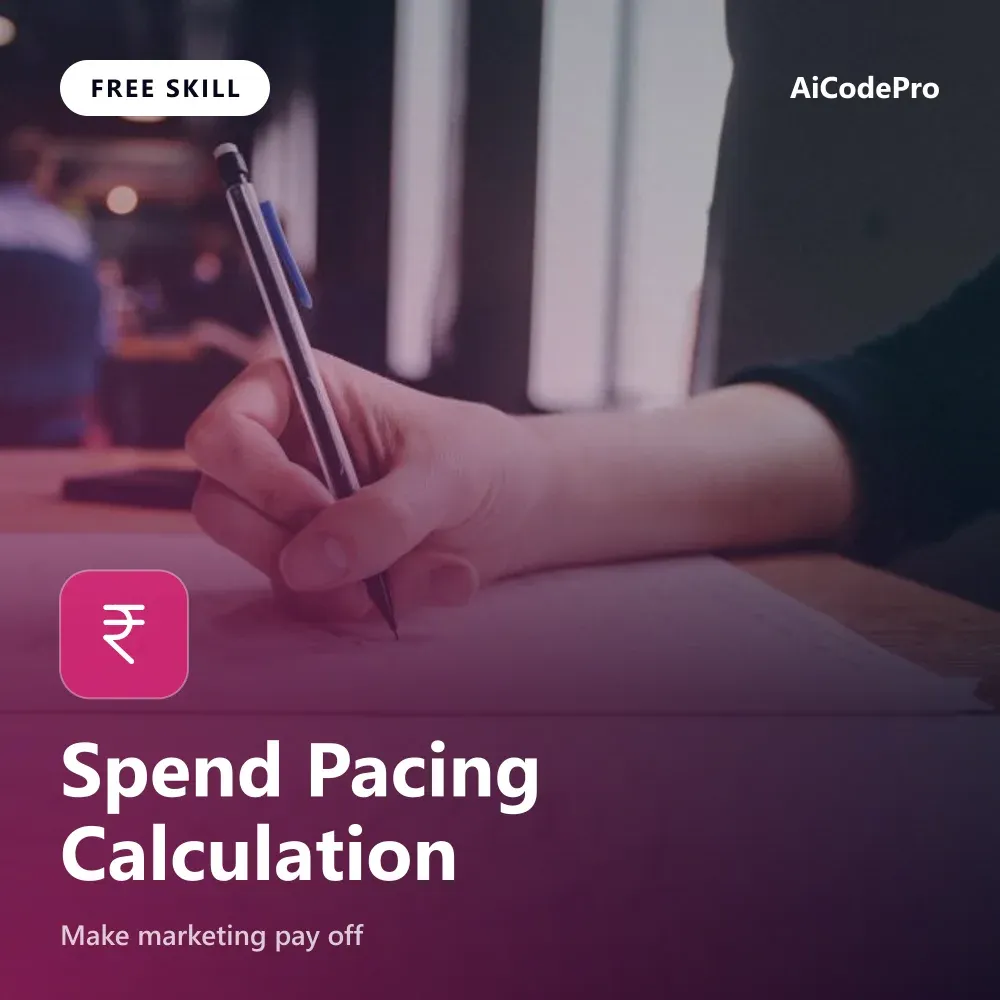Spend Pacing Calculation Skill