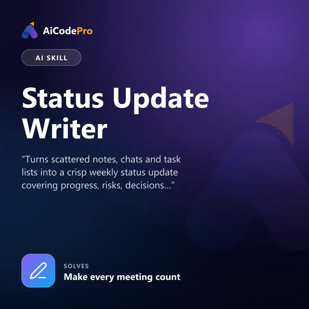 Status Update Writer Skill